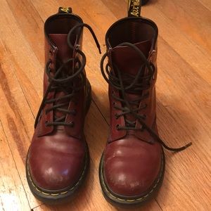 Maroon Dr Martens 1460